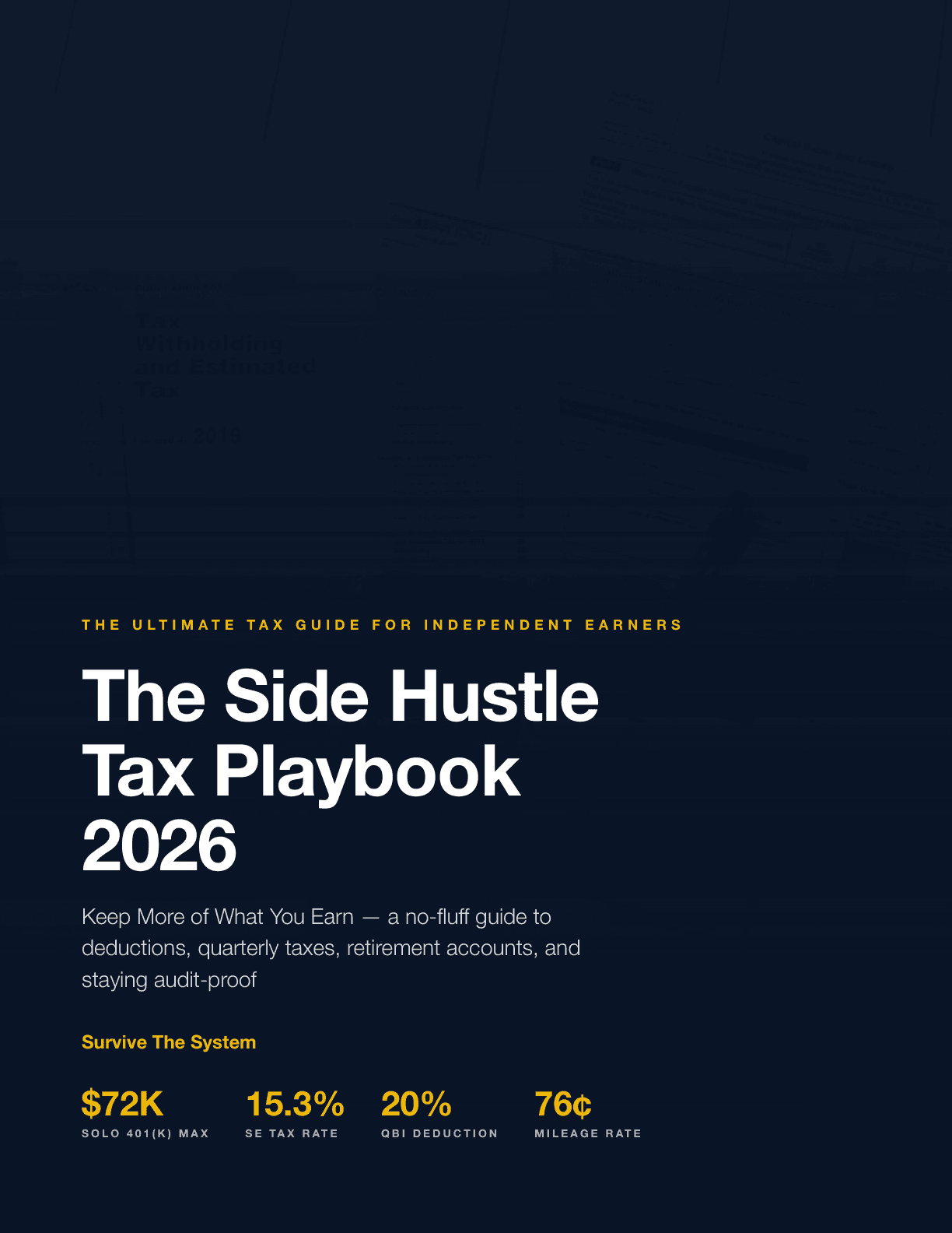 The Side Hustle Tax Playbook 2026 Front Cover
